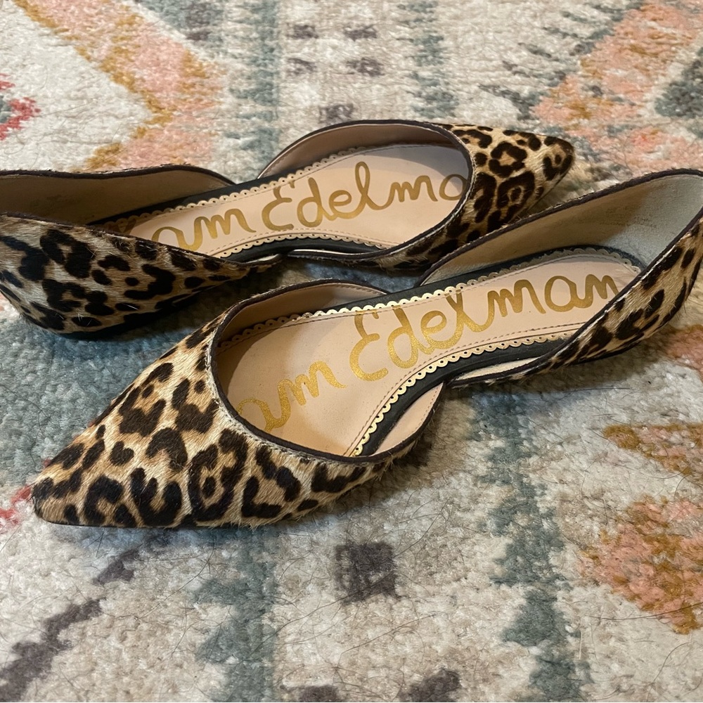 Sam Edelman Pointed Leopard Print Flat